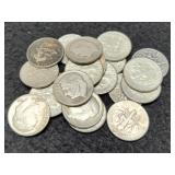 (20) Silver Dimes 1946-1963