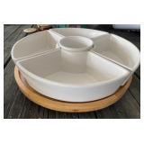 Lazy Susan Stoneware Set