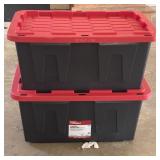 2 - 27 Gallon Totes with Lids
