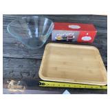Jam Jars and Wood Tray