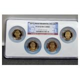 2007-S Slab 4 Coin Presidential Dollar