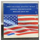 2007 U.S. Mint Unc. 3 Coin Dollar Set In