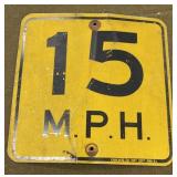 15mph Sign
