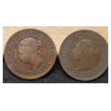 1888 & 1895 Canada Large Cents