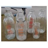 7 Different Embossed Milk Bottles