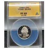 1998-S Slab Silver Proof Quarter