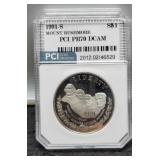 1991-S Slab Proof Silver Dollar Comm.