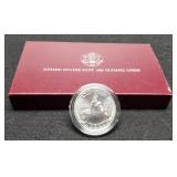 1988-D Unc. Silver Dollar "Olympic" w/ Case & COA