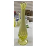 Fenton 9" Yellow Topaz Thumbprint