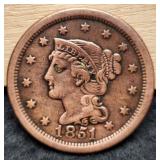 1851 Large Cent
