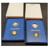 2 Presidential Proof Dollars w/