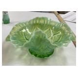 Jefferson Glass Co. Opalescent Green Bowl