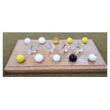 14 Character & Adv. Marbles w/ Stand