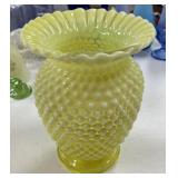 8" Yellow Topaz Opalescent Hobnail