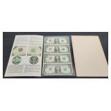 4- 1985 $ FR Note In Uncut Mint Sheet w/