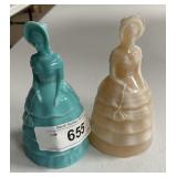 2 Summit Art Glass Lady Bell