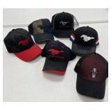 6 - New/Like New Mustang Hats