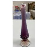 Fenton 9" Plum Opalescent Swung Vase