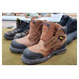3 Pair Mens Shoes: 10 1/2 Steel Toe, 11, 7 1/2