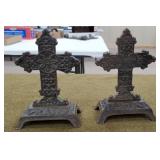 2- 8" Iron Crosses