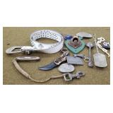 2 KNives, Bear Bottle Opener, Belt Buckels & More