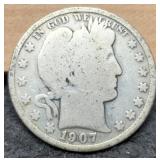 1907 Barber Half Dollar