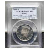 2000-S Slab Silver Proof Half Dollar