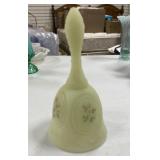Fenton Satin Flower Bell Uranium