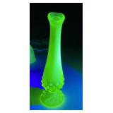 Fenton 8 1/2" Yellow Topaz Hobnail