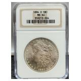 1884-O Slab Morgan Dollar NGC MS64