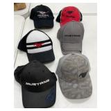 6 - New/Like New Mustang Hats