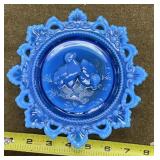 Blue Opalescent Easter Plate
