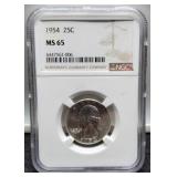 1954 Slab Quarter NGC MS65