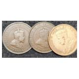 3 Canada Large Cents: 1906, 09, 11