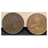 1900 & 1902 Canada Large Cents