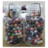 2 Quart Jars Of Marbles