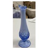 Fenton 8 1/2" Bud Vase Cabbage Rose