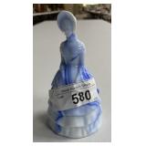 Boyd Glass Louise Lady Bell Blue & White