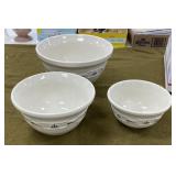 3 - Longaberger Mixing Bowls