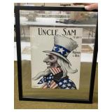 Uncle Sam Sheet Music in Frame