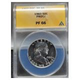 1960 Slab Proof Half Dollar ANACS PF66