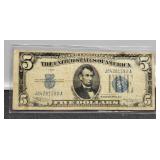 1934A $5 Silver Certificate Note