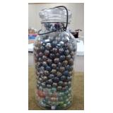 1/2 Gallon Blue Carnival Glass Marbles