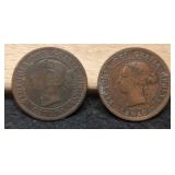 1859 & 1876 Canada Large Cents