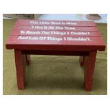 7" Wooden Stool