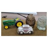 3 Coin Banks & Metal Car