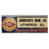 27-1/2" x 9-1/2" Embossed Metal Hardware Sign