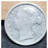 1888 Straits Settlements Silver 10 Cents