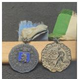 2 Sterling Silver, 1910 Shotput, 40 Grams