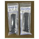 2 Beretta 15rnd 92F 9mm Magazines